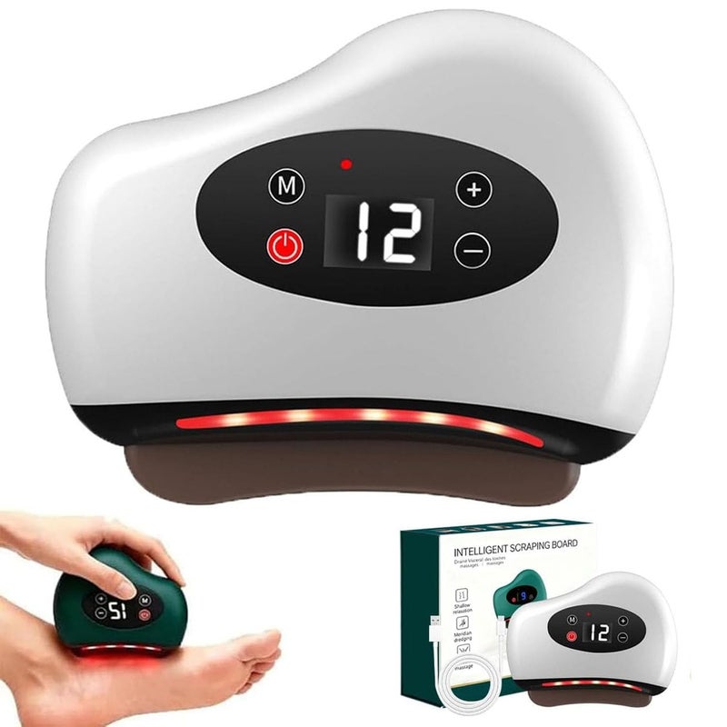 أداة كشط القدم Thermaedge، أداة تدليك للأنسجة العميقة، جهاز تدليك كهربائي مدفأ، كشط غوانشا مضاد للسيلوليت لكامل الجسم للساقين والظهر والوجه والرقبة، استرخاء العضلات وتخفيف الألم